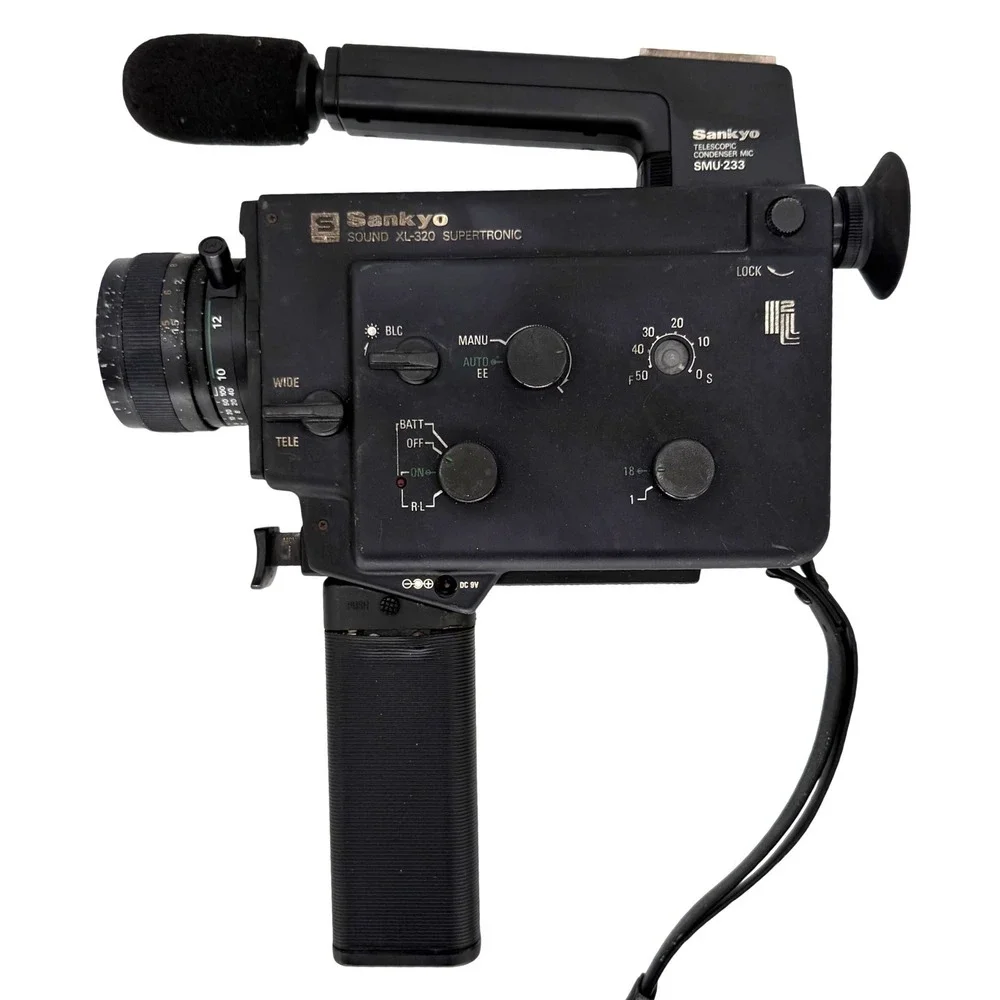 Sankyo Sound XL-320 Supertronic Super 8 Movie Camera SMU-233 Microphone Untested